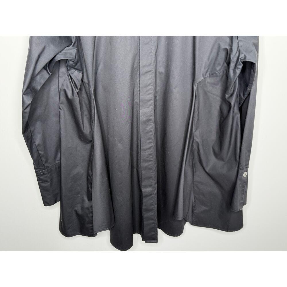 Planet by Lauren G. 100% Cotton Long Sleeve Button-Down Shirt Black 2 (10-14) - Picture 4 of 9